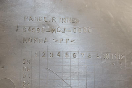 Cache interieur carenage droit HONDA 900 CBR RR 2000 - 2001