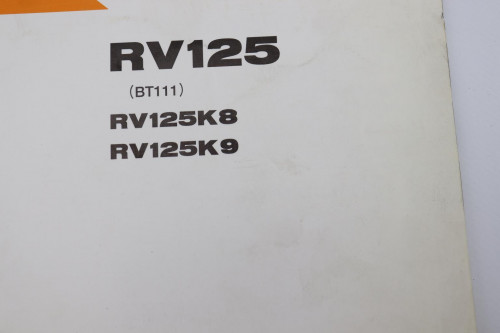 Manuel d'utilisation SUZUKI 125 RV 2008 - 2009