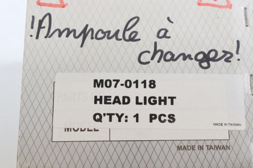 Optique feux phare XANADU TYPE CUSTOM
