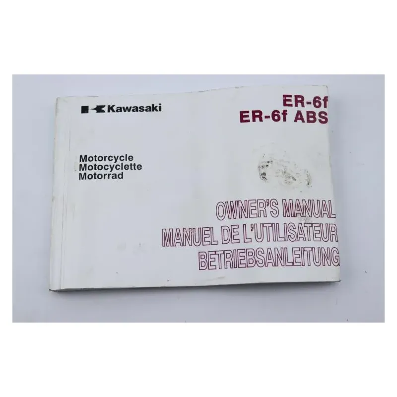 Manuel d'utilisation KAWASAKI ER6 650 F 2012 - 2016