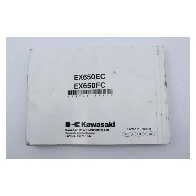 Manuel d'utilisation KAWASAKI ER6 650 F 2012 - 2016