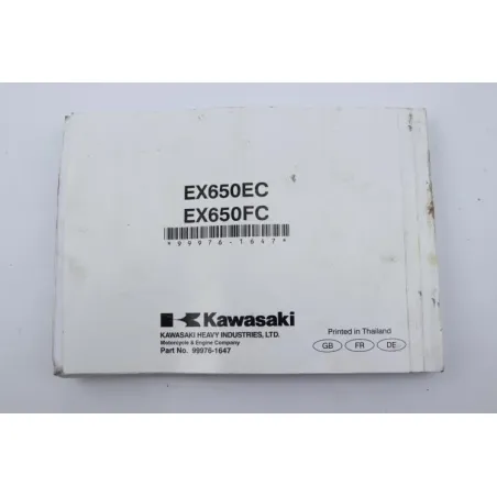 Manuel d'utilisation KAWASAKI ER6 650 F 2012 - 2016